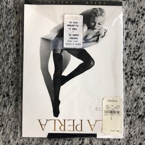La Perla black thigh-hi hosiery